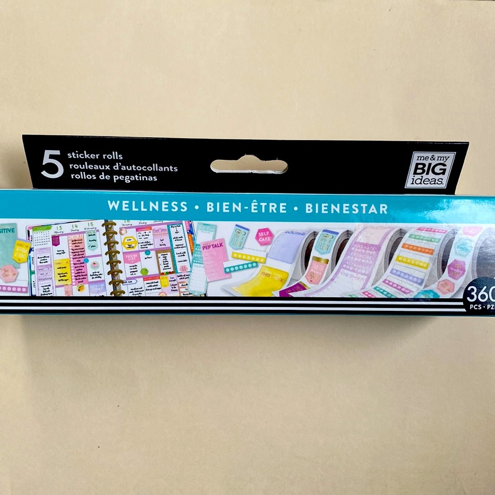 WELLNESS 5 PACK STICKER ROLL HAPPY PLANNER